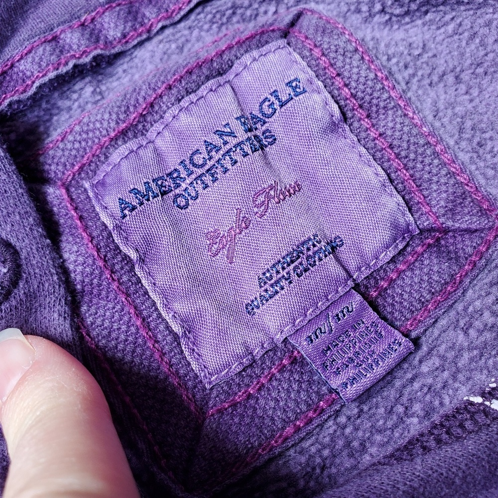 American Eagle Vintage Shortsleeve Hoodie Size Med - Picture 3 of 6